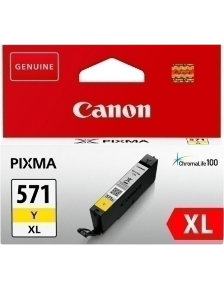 CARTUCHO INKJET CANON CLI-571YXL PIXMA MG5751MG5752MG5753MG6851MG6852MG6853MG7750MG7751MG7752MG7753 AMARILLO 0334C004