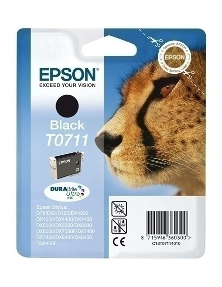 CARTUCHO INKJET EPSON T071140 STYLUS D7892120 DX4000405050005050600060507000F740084009400F NEGRO 245 PÁG