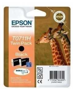 CARTUCHO INKJET EPSON T07114H STYLUS D120DX74007450840084509400F OFFICE BX300FBX600F B1100 NEGRO PACK 2