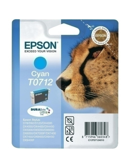 CARTUCHO INKJET EPSON T071240B0 STYLUS D7892120 DX4000405050005050600060507000F740084009400F CIAN