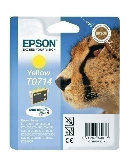 CARTUCHO INKJET EPSON T071440 STYLUS D7892120 DX4000405050005050600060507000F74009400F AMARILLO
