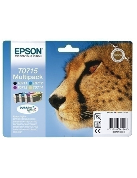 CARTUCHO INKJET EPSON T071540 STYLUS D7892120 DX400040504400445050005050600060507000F84009400F MULTIPACK T071140240340440