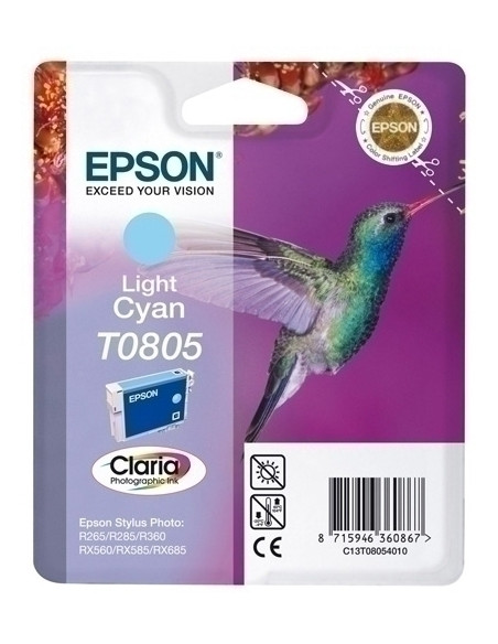 CARTUCHO INKJET EPSON T080540 STYLUS PHOTO R265285360 RX560585685 CIAN CLARO
