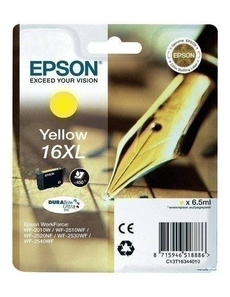 CARTUCHO INKJET EPSON T163440 N16XL WF-2010W2510WF2520NF2530WF2540WF AMARILLO 65 ml