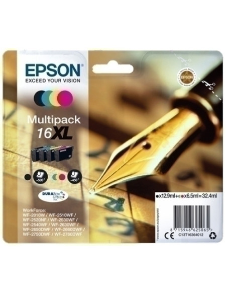 CARTUCHO INKJET EPSON T163640 N16XL WF-2010W2510WF2520NF2530WF2540WF MULTIPACK