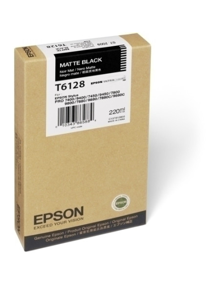CARTUCHO INKJET EPSON  T612800 STYLUS PRO 74509450740094007880988078009800 220ML NEGRO