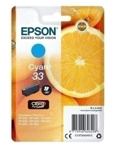 CARTUCHO INKJET EPSON T334240 N33 XP-530XP-540XP-630XP-635XP-640XP-645XP-830XP-900 CIAN 45 ml