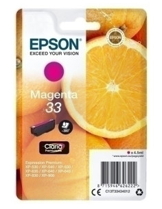 CARTUCHO INKJET EPSON T334340 N33 XP-530XP-540XP-630XP-635XP-640XP-645XP-830XP-900 MAGENTA 45 ml