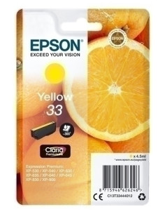CARTUCHO INKJET EPSON T334440 N33 XP-530XP-540XP-630XP-635XP-640XP-645XP-830XP-900 AMARILLO 45 ml
