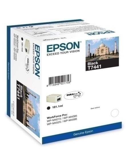 CARTUCHO INKJET EPSON T744140 WP-M4015M4095M4525M4595M4000 SERIES NEGRO 1811 ml