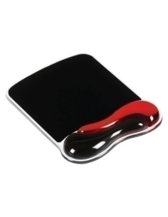 ALFOMBRILLA RATON KENSINGTON CON REPOSAMUÑECAS GEL NEGRO-ROJO