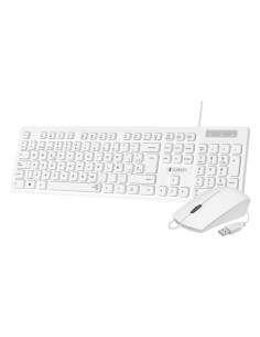 TECLADO Y RATON SUBBLIM BUSINESS SLIM SILENCIOSO CON CABLE USB BLANCO