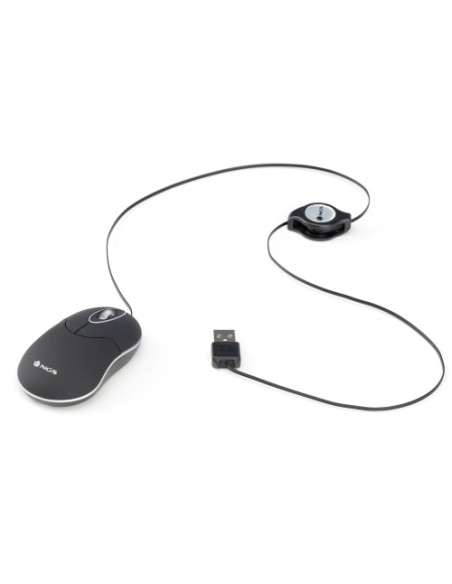 RATON NGS SIN OPTICO USB RETRACTIL NEGRO