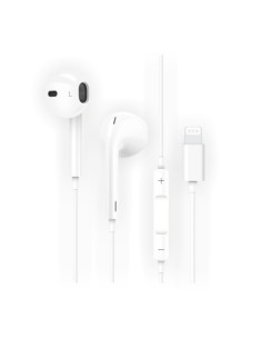 AURICULARES TECH-ONE-TECH HIP DE BOTON CON CONECTOR LIGHTNING MICROFONO INTEGRADO BLANCO