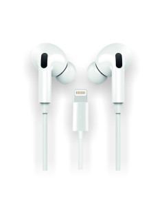AURICULARES TECH-ONE-TECH HOP DE BOTON CON CONECTOR LIGHTNING MICROFONO INTEGRADO BLANCO
