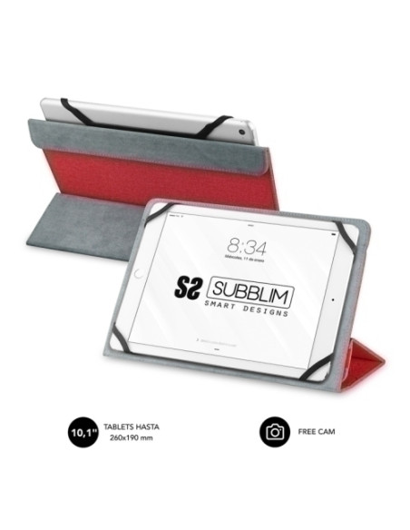 FUNDA TABLET SUBBLIM FREECAM CASE 101  ROJO