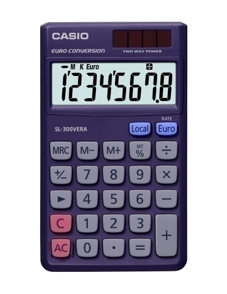 CALCULADORA de BOLSILLO CASIO  8 DIGITOS SL-300 VERA
