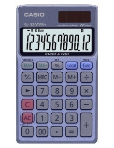 CALCULADORA de BOLSILLO CASIO 12 DIGITOS SL-320 TER