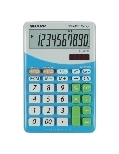 CALCULADORA SOBREMESA SHARP 10 DIGITOS EL-M332 AZUL