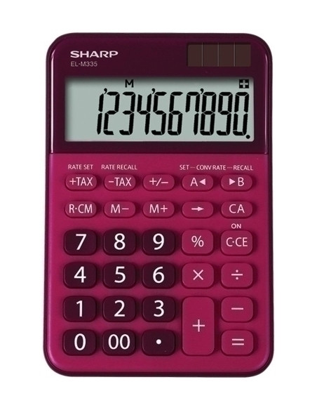 CALCULADORA SOBREMESA SHARP 10 DIGITOS EL-M335BRD ROJO