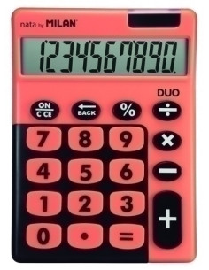 CALCULADORA SOBREMESA MILAN 10 DIGITOS TOUCH DUO NARANJA