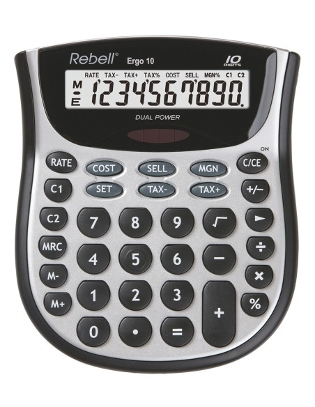 CALCULADORA SOBREMESA REBELL 10 DIGITOS ERGO 10