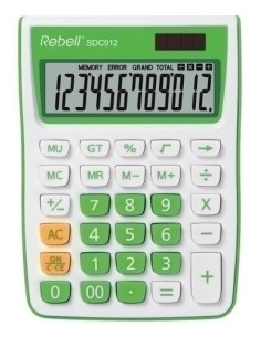CALCULADORA SOBREMESA REBELL 12 DIGITOS SDC-912 VERDE