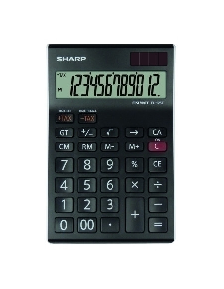 CALCULADORA SOBREMESA SHARP 12 DIGITOS EL-125T