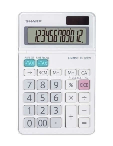 CALCULADORA SOBREMESA SHARP 12 DIGITOS EL-320W