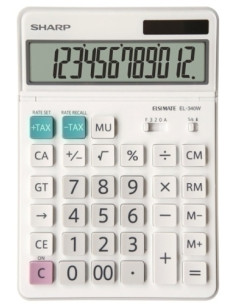 CALCULADORA SOBREMESA SHARP 12 DIGITOS EL-340W