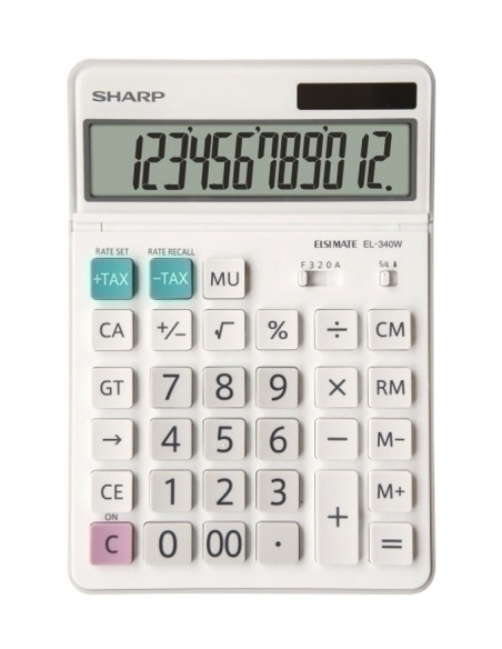CALCULADORA SOBREMESA SHARP 12 DIGITOS EL-340W
