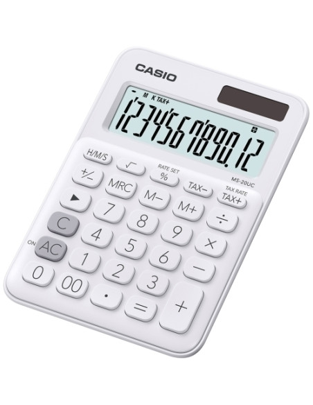CALCULADORA SOBREMESA CASIO 12 DIGITOS MS-20UC BLANCO