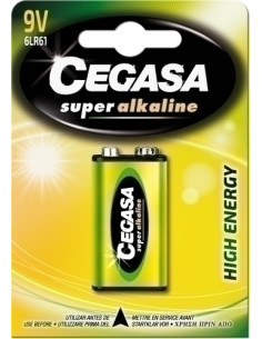 PILAS CEGASA ALCALINA 6LR61 BLISTER DE 1