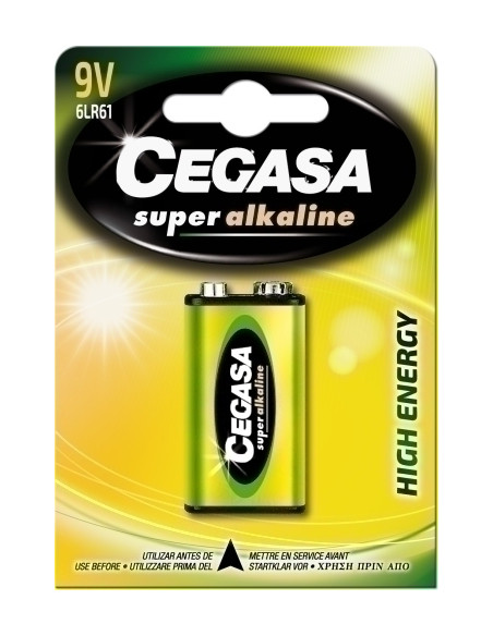 PILAS CEGASA ALCALINA 6LR61 BLISTER DE 1