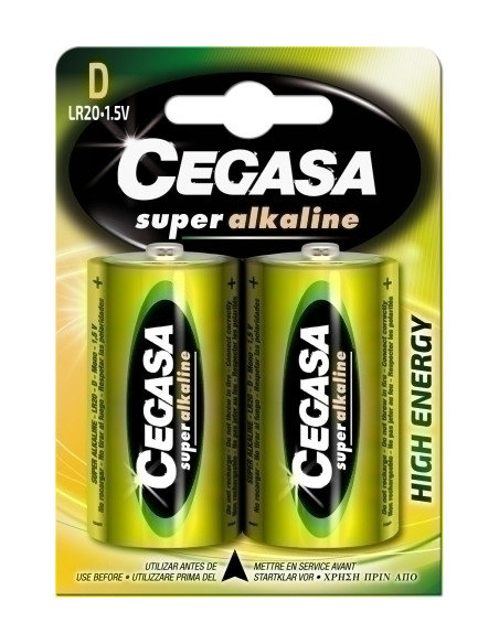 PILAS CEGASA ALCALINA LR20 BLISTER DE 2