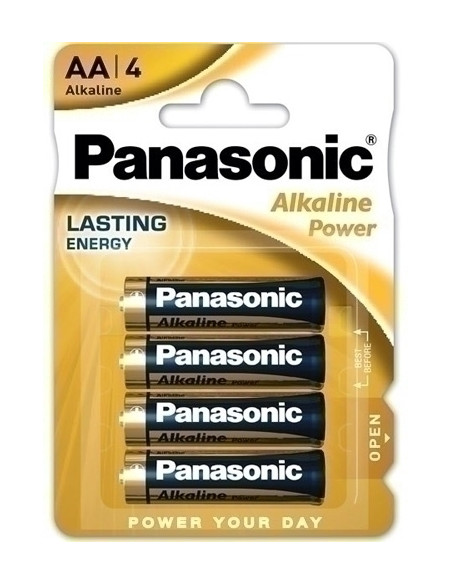 PILAS PANASONIC ALKALINE POWER AA LR06 BLISTER DE 4