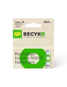 PILAS RECARGABLES GP 950 AAA 1000 mAh ALTA CAPACIDAD BLISTER de 4 G140