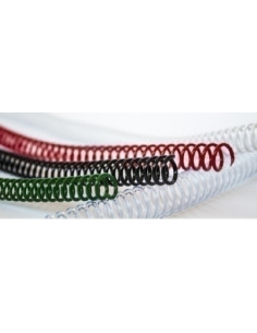 ESPIRAL PLASTICO paso 64 51  TRASPARENTE 16 mm CAJA de 50