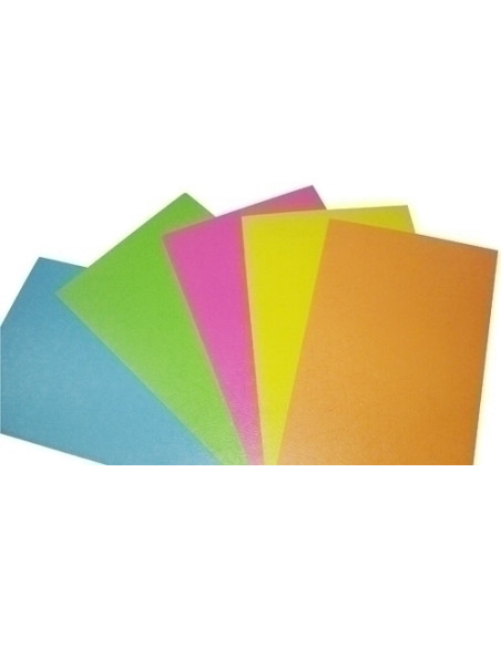 TAPA de ENCUADERNAR YOSAN CARTON GOFRADO FLUOR A3 09 mm NARANJA CAJA de 50