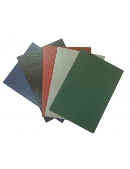 TAPA de ENCUADERNAR YOSAN CARTON GOFRADO PIEL A4 08 mm AZUL CAJA de 50