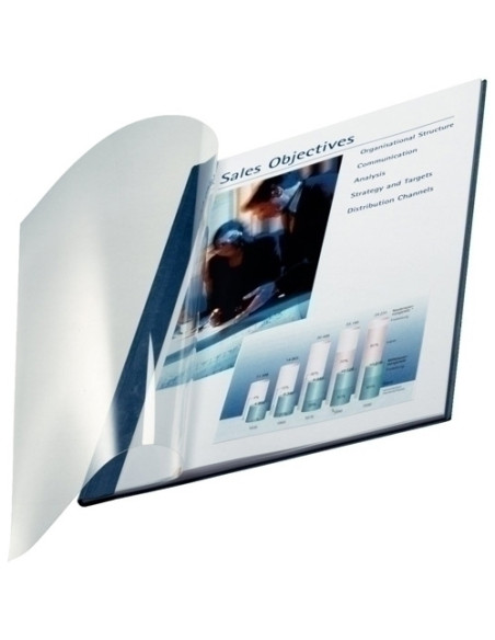TAPA LEITZ impressBIND A4 FLEXIBLE TRANSP 14 mm C BURDEOS CAJA de 10