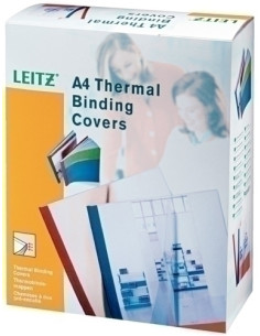 TAPA de ENCUADERNAR TERMICA LEITZ A4  4 mm ctr240 g BLANCO CAJA de 100