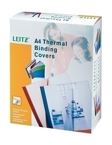 TAPA de ENCUADERNAR TERMICA LEITZ A4 10 mm ctr240 g BLANCO CAJA de 100