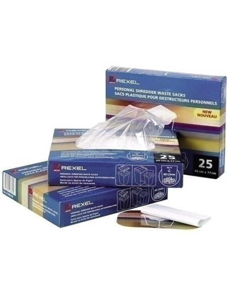 BOLSA para DESTRUCTORAS REXEL AS3000 - 175 LITROS PAQUETE DE 100