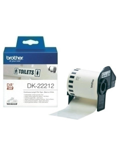 ETIQUETAS BROTHER CONTINUA PLASTICO BLANCO 62 mm ROLLO 1524 m DK22212