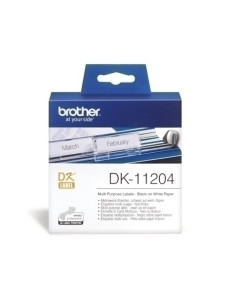 ETIQUETAS BROTHER PRECORTADA PAPEL BLANCO 17x54 mm ROLLO 400 udsMULTIPROPOSITO DK11204