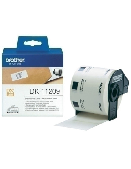 ETIQUETAS BROTHER PRECORTADA PAPEL BLANCO 29x62 mm ROLLO 800 udsDIRECCION PEQDK11209