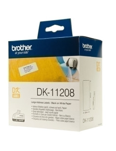 ETIQUETAS BROTHER PRECORTADA PAPEL BLANCO 38x90 mm ROLLO 400 udsDIRECCION GDEDK11208