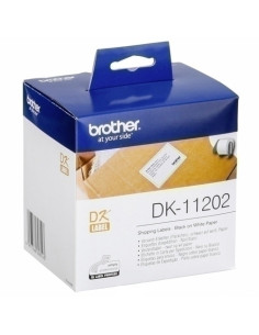 ETIQUETAS BROTHER PRECORTADA PAPEL BLANCO 62x100 mm ROLLO 300 udsENVIO DK11202