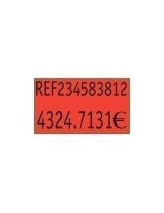 ETIQUETAS de PRECIOS PRYSE ADHREMOVIBLE 26x16 mm NARANJA FLUOR ROLLO 1000 uds